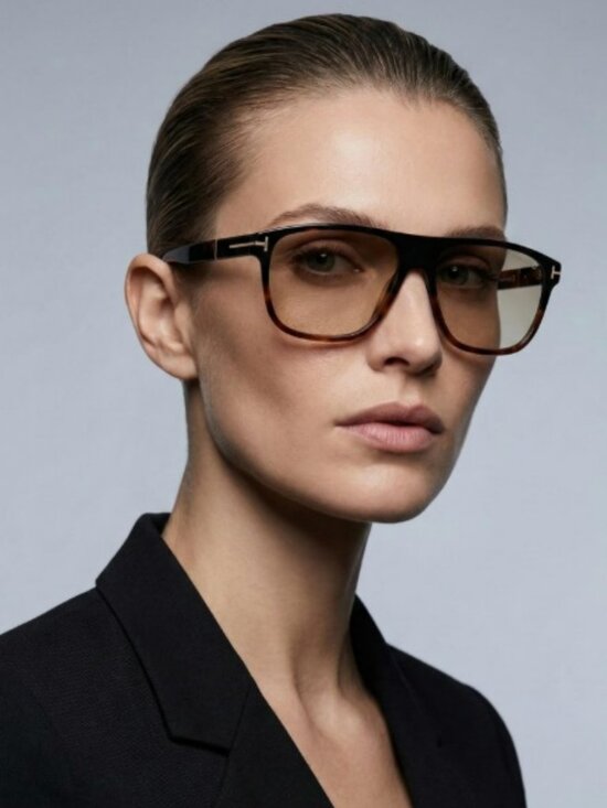 Tom Ford FRANCES Women Sunglasses Havana Brown Photochromic Square FT1081/S 52E